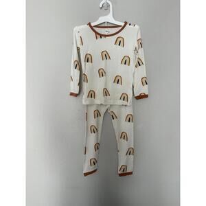 Kyte baby spice rainbow long sleeve pj set 4t NWOT